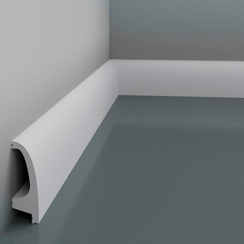 Плинтус под покраску с подсветкой Европласт 6.53.701 2000×90×31 Плинтус под покраску с подсветкой Европласт 6.53.701 2000×90×31