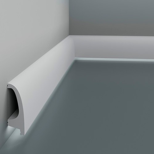 Плинтус под покраску с подсветкой Европласт 6.53.701 2000×90×31 Плинтус под покраску с подсветкой Европласт 6.53.701 2000×90×31