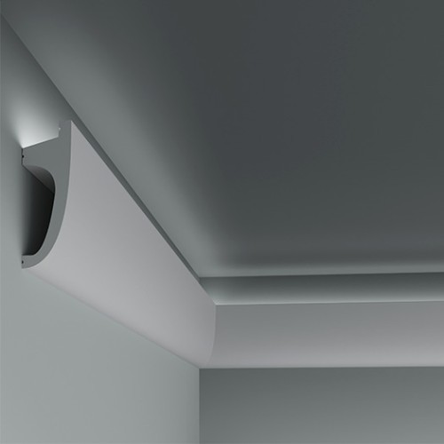 Плинтус под покраску с подсветкой Европласт 6.53.701 2000×90×31 Плинтус под покраску с подсветкой Европласт 6.53.701 2000×90×31