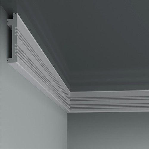 Плинтус под покраску с подсветкой Европласт 6.53.705 2000×90×18 Плинтус под покраску с подсветкой Европласт 6.53.705 2000×90×18