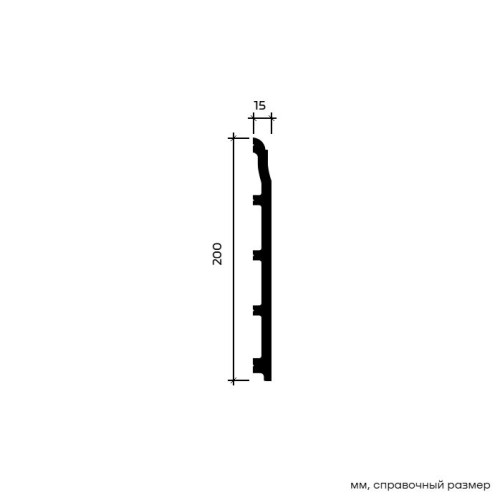 Плинтус под покраску Европласт 6.53.805 2000×200×15 Плинтус под покраску Европласт 6.53.805 2000×200×15