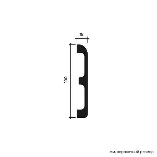 Плинтус под покраску Европласт U.6.53.121 2000×100×15 Плинтус под покраску Европласт U.6.53.121 2000×100×15