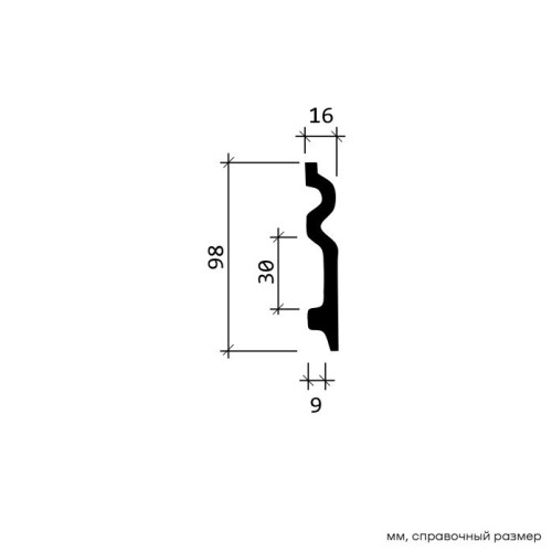 Плинтус под покраску гибкий Европласт 1.53.109 2000×98×16 Плинтус под покраску гибкий Европласт 1.53.109 2000×98×16