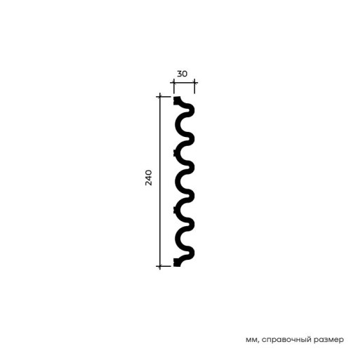Стеновая панель под покраску Европласт 6.59.804-280 2800×240×30 Стеновая панель под покраску Европласт 6.59.804-280 2800×240×30