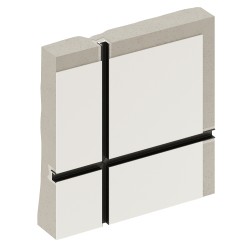 Профиль алюминиевый теневой разделительный Decaro D008A Black черный 3000×10×10