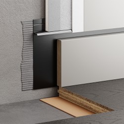 Плинтус алюминиевый скрытый с подсветкой Modern Decor RAL 9005 Черный 99-85-74 2500×104,6×13,8