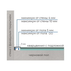 Микроплинтус алюминиевый Modern Decor Золото 89-90-55 2500×6×11