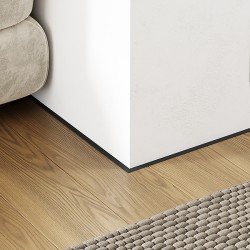 Микроплинтус алюминиевый Modern Decor RAL 7021 Черно-серый 69-31-67 2500×6×11