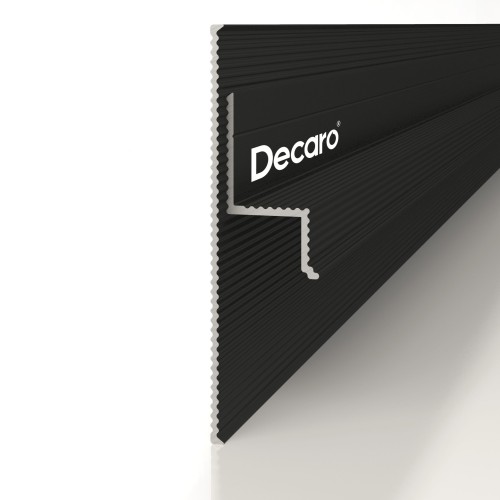 Плинтус алюминиевый теневой с подсветкой Decaro Regulated Черный D002.2A Black/F1A Black 2000×65×13,5 Плинтус алюминиевый теневой с подсветкой Decaro Regulated Черный D002.2A Black/F1A Black 2000×65×13,5