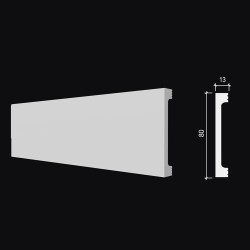 Плинтус под покраску гибкий Decor-Dizayn DD708-E 2000×80×13