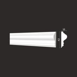 Молдинг под покраску гибкий Decor-Dizayn DD301-E 2000×42×16