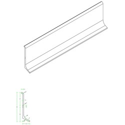 Плинтус алюминиевый Neexy Черный муар AKBD40-SBL 2500×40×10