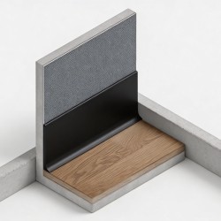 Плинтус алюминиевый Neexy Черный муар AKBD40-SBL 2500×40×10