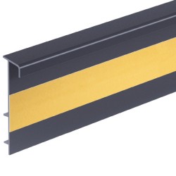 Плинтус ПВХ для ковролина Cezar Графит 123 2500×53×13,2