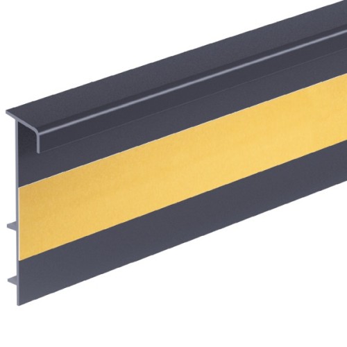 Плинтус ПВХ для ковролина Cezar Графит 123 2500×53×13,2 Плинтус ПВХ для ковролина Cezar Графит 123 2500×53×13,2