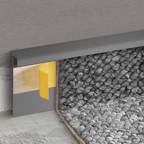 Плинтус ПВХ для ковролина Cezar Слоновая кость 102 2500×53×13,2 Плинтус ПВХ для ковролина Cezar Слоновая кость 102 2500×53×13,2