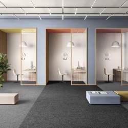 Ковровая плитка Associated Weavers Medusa Tile цвет 99 Raven 500×500×5,4