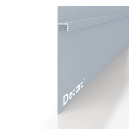 Плинтус алюминиевый скрытый с подсветкой Decaro Invisible i100 под покраску 2000×131×13,5 Плинтус алюминиевый скрытый с подсветкой Decaro Invisible i100 под покраску 2000×131×13,5