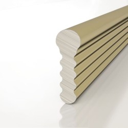 Профиль алюминиевый теневой разделительный Decaro D009.2A Brass латунный 3000×3×8,5