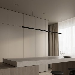 Плинтус алюминиевый теневой с подсветкой Decaro D002A Black Черный 2000×45×14,5