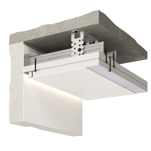 Плинтус алюминиевый теневой под покраску с подсветкой Decaro D002 2000×45×14,5 Плинтус алюминиевый теневой под покраску с подсветкой Decaro D002 2000×45×14,5