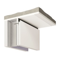 Плинтус алюминиевый теневой с подсветкой Decaro D003A Black Черный 2000×50×14,5