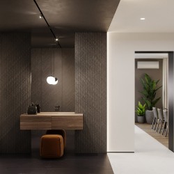Плинтус алюминиевый теневой с подсветкой Decaro D003.2A Black Черный 2000×50×17