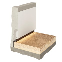 Плинтус алюминиевый теневой с подсветкой Decaro D003.2A Black Черный 2000×50×17