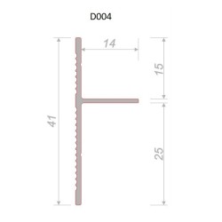 Плинтус алюминиевый теневой Decaro D004A Black Черный 2000×41×14