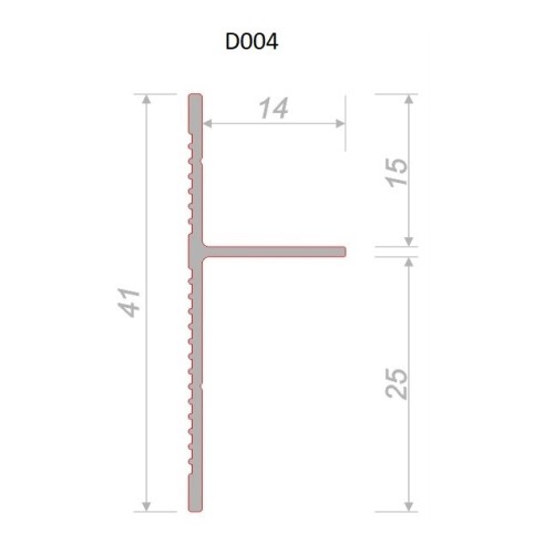 Плинтус алюминиевый теневой под покраску Decaro D004 2000×41×14 Плинтус алюминиевый теневой под покраску Decaro D004 2000×41×14