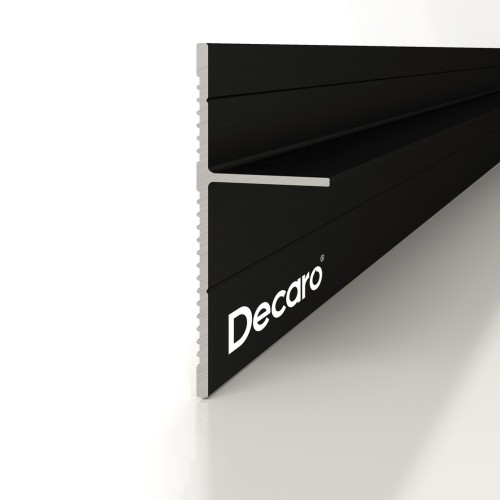 Плинтус алюминиевый теневой Decaro D004A Black Черный 2000×41×14 Плинтус алюминиевый теневой Decaro D004A Black Черный 2000×41×14