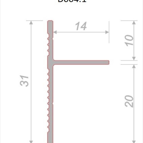 Плинтус алюминиевый теневой под покраску Decaro D004.1 2000×31×14 Плинтус алюминиевый теневой под покраску Decaro D004.1 2000×31×14