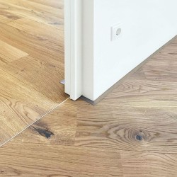 Микроплинтус алюминиевый Decaro M15A Titanium Brush Титановый браш 2000×6×15