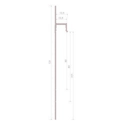 Плинтус алюминиевый скрытый с подсветкой Decaro Invisible i100A Черный 2000×131×13,5