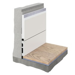 Плинтус алюминиевый скрытый с подсветкой Decaro Invisible i100A Черный 2000×131×13,5