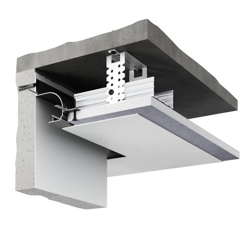 Профиль алюминиевый теневой с подсветкой Decaro D006A Black Черный 2000×75×70 Профиль алюминиевый теневой с подсветкой Decaro D006A Black Черный 2000×75×70