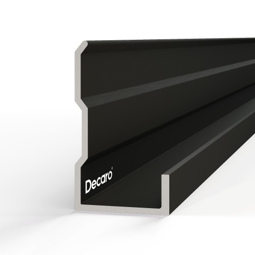 Профиль алюминиевый теневой торцевой Decaro D1183 Black anodizer Черный 3000×19,2×8,5 Профиль алюминиевый теневой торцевой Decaro D1183 Black anodizer Черный 3000×19,2×8,5