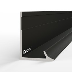 Профиль алюминиевый теневой угловой Decaro D1184 Black anodizer Черный 3000×18,1×8,5