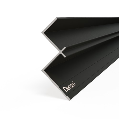 Профиль алюминиевый теневой угловой Decaro D1186 Black anodizer Черный 3000×24×18 Профиль алюминиевый теневой угловой Decaro D1186 Black anodizer Черный 3000×24×18