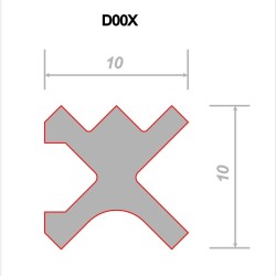 Профиль алюминиевый теневой разделительный Decaro D00X.A Copper Медный 3000×10×10