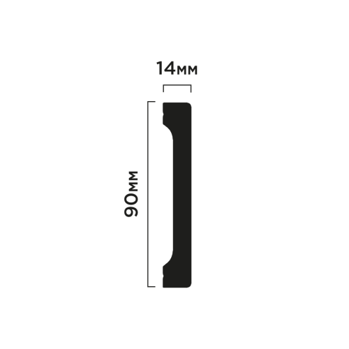 Плинтус Hiwood B90V1 BK114 2700×90×14