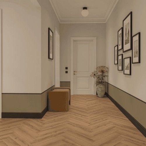 Кварцвиниловая плитка Norland клеевая Parquet S LVT Valday 1056-2 венгерская елка 590×118×2,5