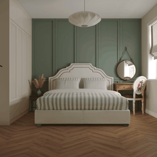 Кварцвиниловая плитка Norland клеевая Parquet S LVT Ladoga 1056-6 венгерская елка 590×118×2,5