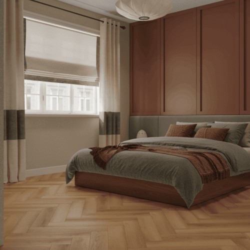 Кварцвиниловая плитка Norland клеевая Parquet S LVT Orel 1056-7 венгерская елка 590×118×2,5