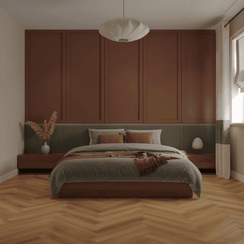 Кварцвиниловая плитка Norland клеевая Parquet S LVT Orel 1056-7 венгерская елка 590×118×2,5