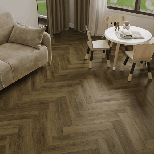 Кварцвиниловая плитка Norland клеевая Parquet S LVT Polar 1056-11 венгерская елка 590×118×2,5