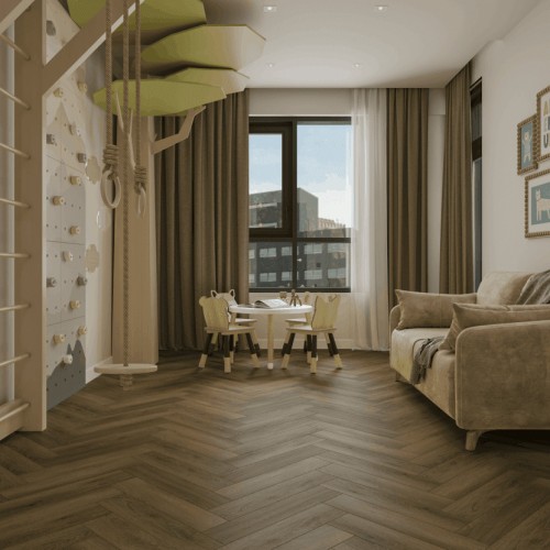 Кварцвиниловая плитка Norland клеевая Parquet S LVT Polar 1056-11 венгерская елка 590×118×2,5