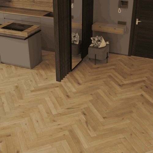 Ламинат Norland Herringbone Elegant 10 Дуб Хайнан LF306-09 венгерская елка 600×100×10