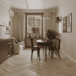 Ламинат Norland Herringbone Elegant Дуб Иония LF303-33 венгерская елка 600×100×8
