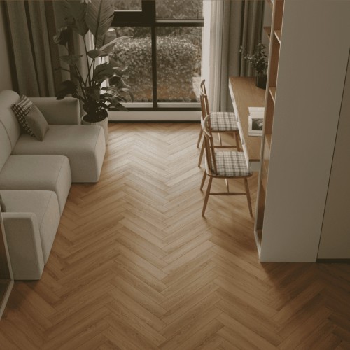Ламинат Norland Herringbone Elegant Strong Дуб Наксос LF304-36 венгерская елка 600×100×12
